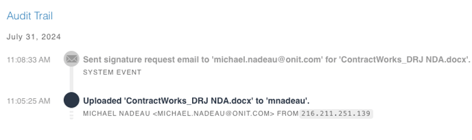 Audit Trail dets