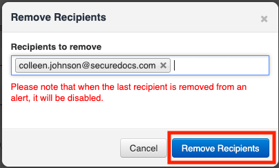 Remove Recipients
