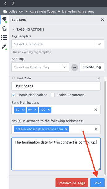 Save Notifications