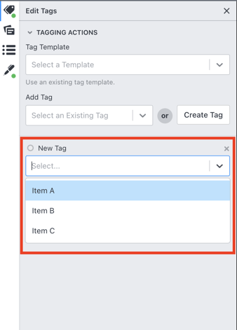 Text Tag Dropdown 2